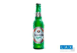 Contenedor de cerveza de botella Presidente Light de 12 oz